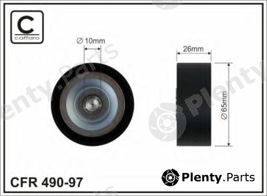  CAFFARO part 490-97 (49097) Deflection/Guide Pulley, v-ribbed belt