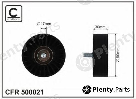 CAFFARO part 500021 Deflection/Guide Pulley, v-ribbed belt