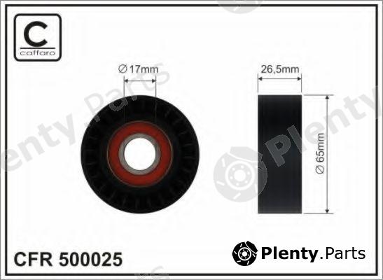  CAFFARO part 500025 Tensioner Pulley, v-ribbed belt