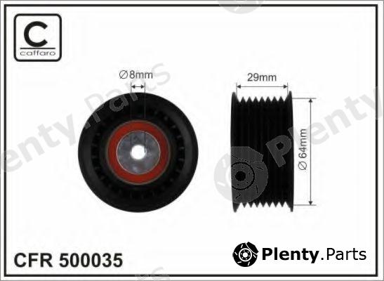  CAFFARO part 500035 Deflection/Guide Pulley, v-ribbed belt