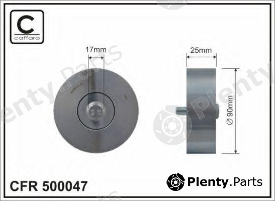  CAFFARO part 500047 Deflection/Guide Pulley, v-ribbed belt