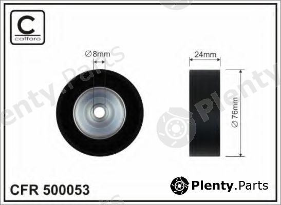  CAFFARO part 500053 Deflection/Guide Pulley, v-ribbed belt
