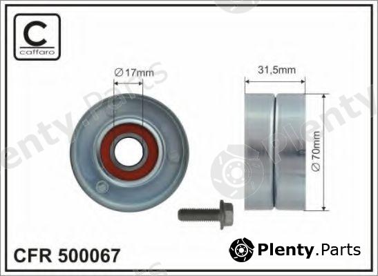  CAFFARO part 500067 Tensioner Pulley, v-ribbed belt