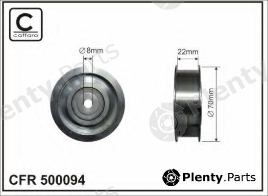  CAFFARO part 500094 Deflection/Guide Pulley, v-ribbed belt