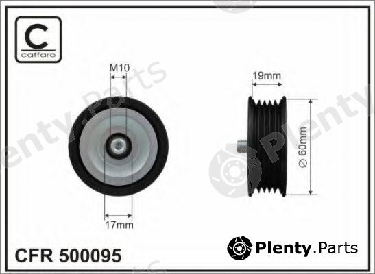  CAFFARO part 500095 Deflection/Guide Pulley, v-ribbed belt