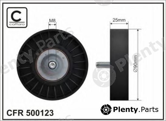  CAFFARO part 500123 Deflection/Guide Pulley, v-ribbed belt