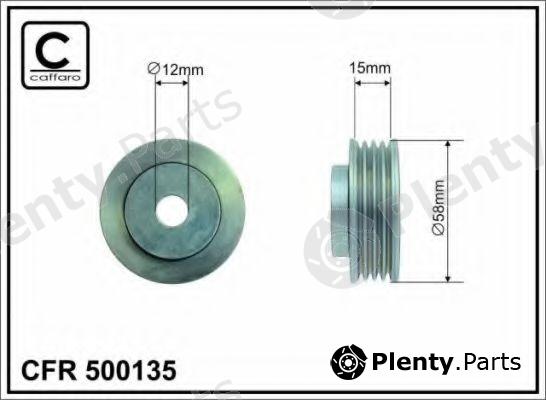  CAFFARO part 500135 Deflection/Guide Pulley, v-ribbed belt