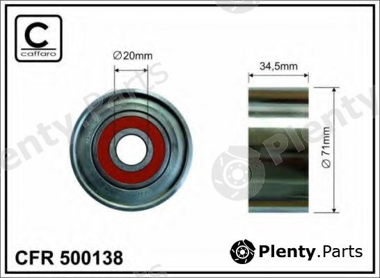  CAFFARO part 500138 Deflection/Guide Pulley, v-ribbed belt