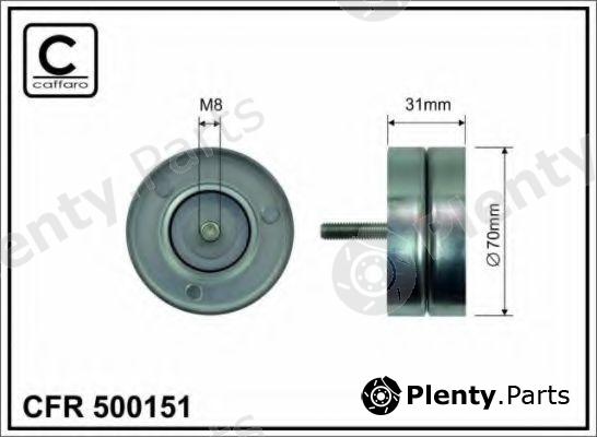  CAFFARO part 500151 Deflection/Guide Pulley, v-ribbed belt