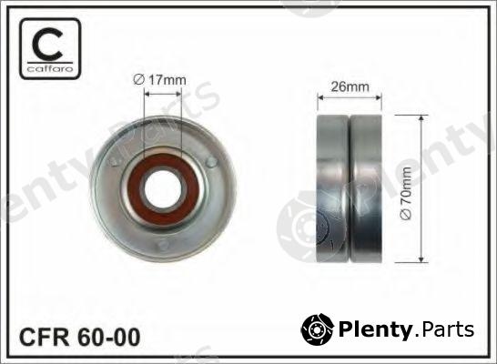 CAFFARO part 60-00 (6000) Tensioner Pulley, v-ribbed belt