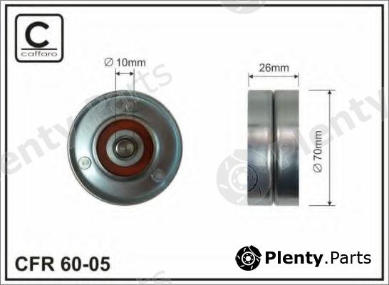  CAFFARO part 60-05 (6005) Deflection/Guide Pulley, v-ribbed belt