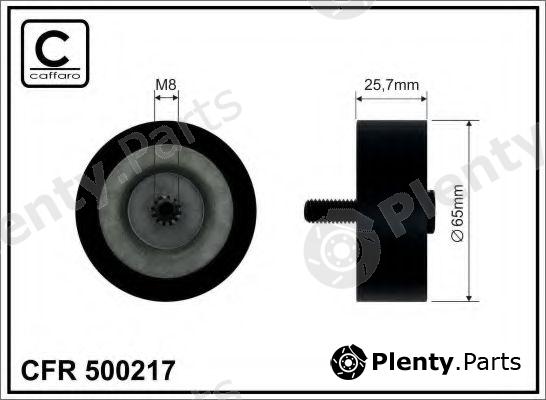  CAFFARO part 500217 Deflection/Guide Pulley, v-ribbed belt