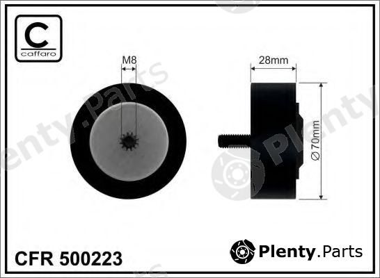  CAFFARO part 500223 Deflection/Guide Pulley, v-ribbed belt