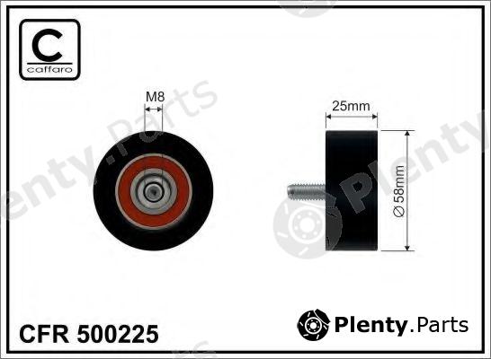  CAFFARO part 500225 Deflection/Guide Pulley, v-ribbed belt
