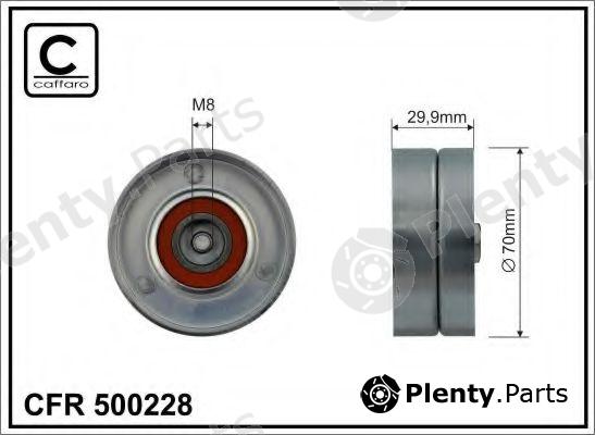  CAFFARO part 500228 Tensioner Pulley, v-ribbed belt