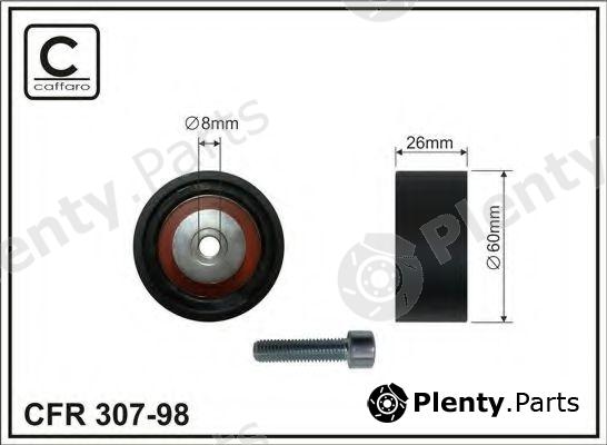  CAFFARO part 307-98 (30798) Deflection/Guide Pulley, v-ribbed belt