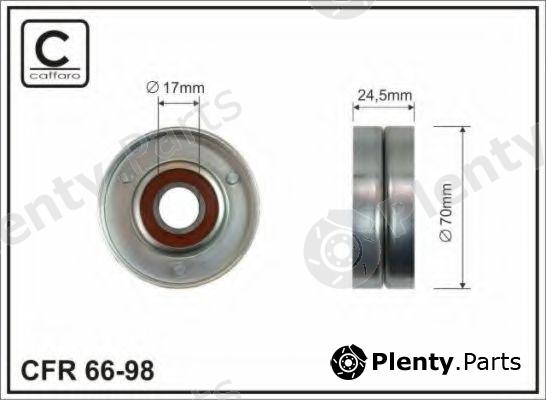  CAFFARO part 66-98 (6698) Tensioner Pulley, v-ribbed belt