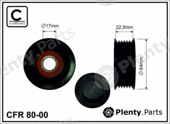  CAFFARO part 80-00 (8000) Deflection/Guide Pulley, v-ribbed belt