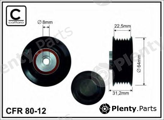  CAFFARO part 80-12 (8012) Deflection/Guide Pulley, v-ribbed belt