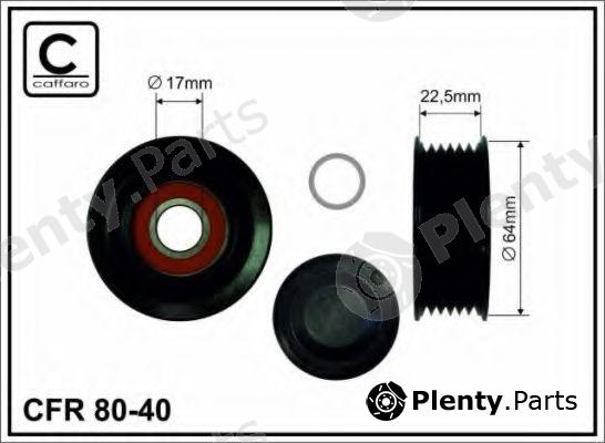  CAFFARO part 80-40 (8040) Deflection/Guide Pulley, v-ribbed belt