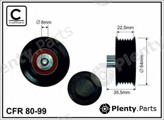  CAFFARO part 80-99 (8099) Deflection/Guide Pulley, v-ribbed belt