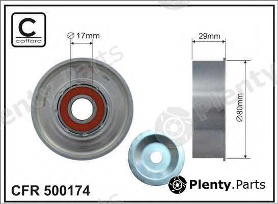  CAFFARO part 500174 Tensioner Pulley, v-ribbed belt