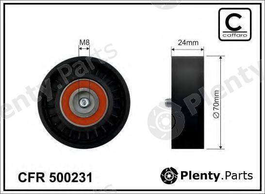  CAFFARO part 500231 Tensioner Pulley, v-ribbed belt