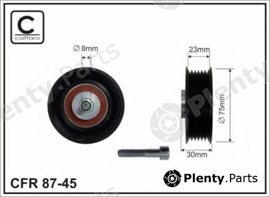  CAFFARO part 87-45 (8745) Deflection/Guide Pulley, v-ribbed belt