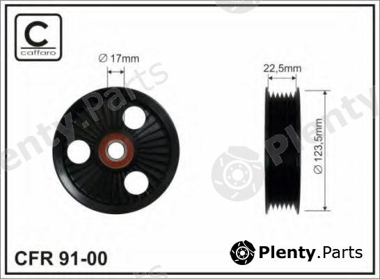  CAFFARO part 91-00 (9100) Tensioner Pulley, v-ribbed belt