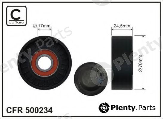  CAFFARO part 500234 Tensioner Pulley, v-ribbed belt