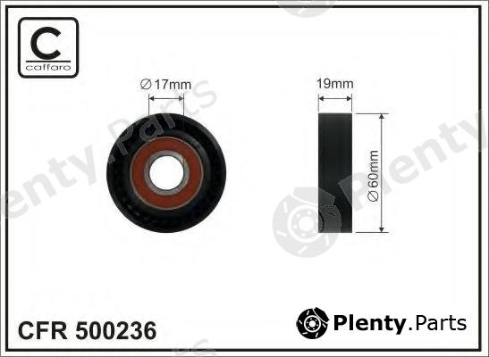  CAFFARO part 500236 Tensioner Pulley, v-ribbed belt
