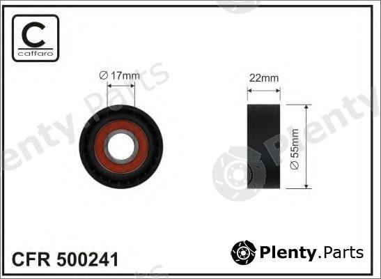  CAFFARO part 500241 Tensioner Pulley, v-ribbed belt