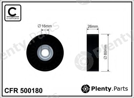  CAFFARO part 500180 Deflection/Guide Pulley, v-ribbed belt