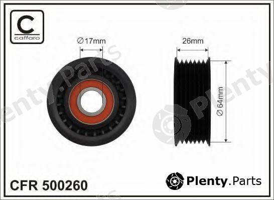  CAFFARO part 500260 Tensioner Pulley, v-ribbed belt