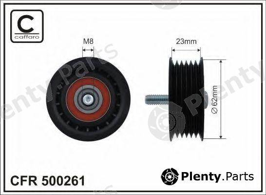  CAFFARO part 500261 Deflection/Guide Pulley, v-ribbed belt