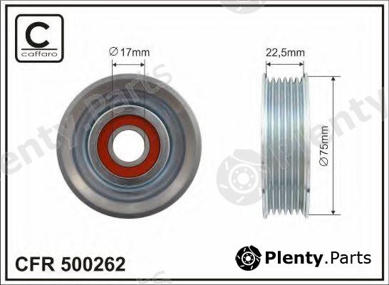  CAFFARO part 500262 Deflection/Guide Pulley, v-ribbed belt