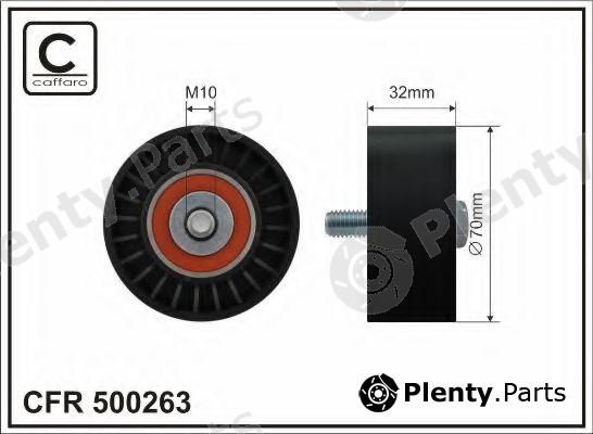  CAFFARO part 500263 Deflection/Guide Pulley, v-ribbed belt