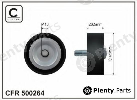  CAFFARO part 500264 Deflection/Guide Pulley, v-ribbed belt
