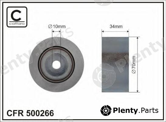  CAFFARO part 500266 Deflection/Guide Pulley, v-ribbed belt