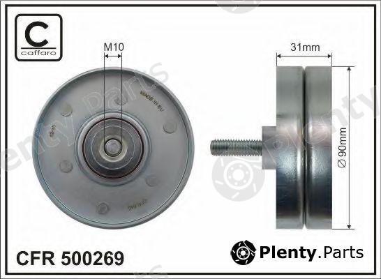  CAFFARO part 500269 Deflection/Guide Pulley, v-ribbed belt