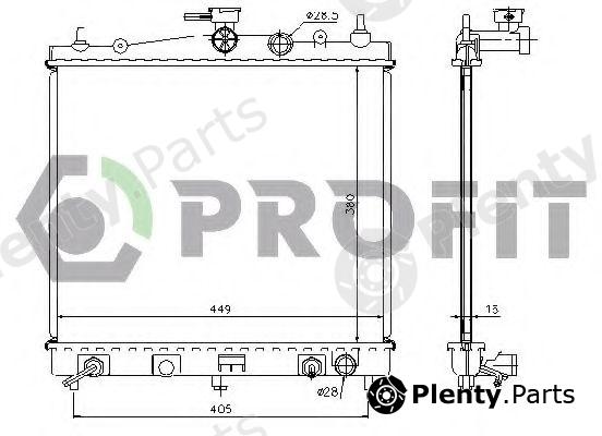  PROFIT part PR6055A1 Radiator, engine cooling