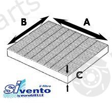  SIVENTO part G308 Filter, interior air