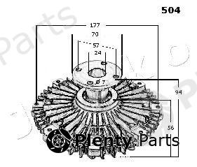  JAPKO part 36504 Clutch, radiator fan
