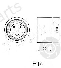  JAPKO part 45H14 Tensioner, timing belt