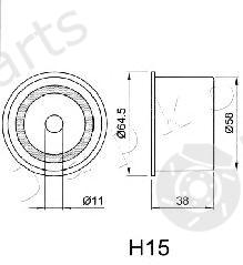  JAPKO part 45H15 Tensioner, timing belt
