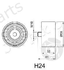  JAPKO part 45H24 Tensioner, timing belt