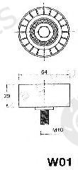  JAPKO part 45W01 Tensioner, timing belt