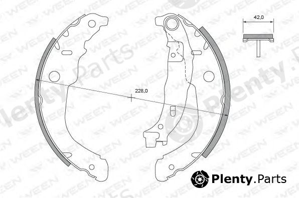  WEEN part 152-2046 (1522046) Brake Shoe Set