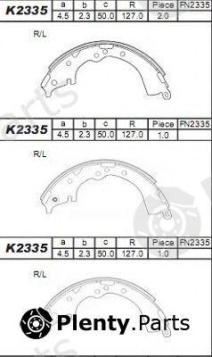  ASIMCO part K2335 Brake Shoe Set
