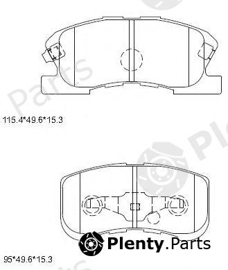  ASIMCO part KD3727 Brake Pad Set, disc brake